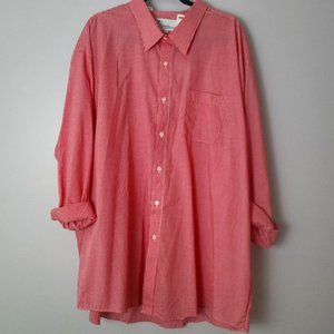 Mili Designs Country Girl Red Gingham Button Up Roll Sleeve Blouse - 3x